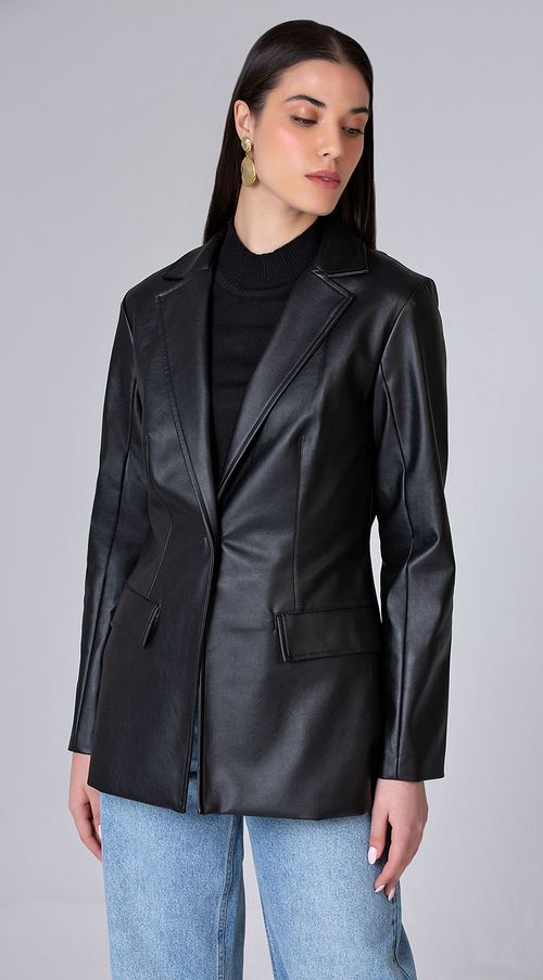 Blazer Maria.Valentina Detalhe Botão Preto