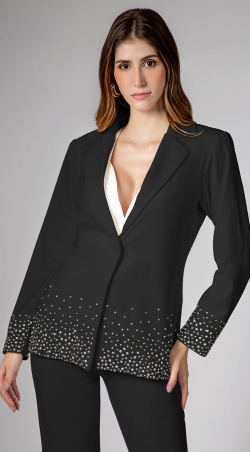 Blazer Maria.Valentina Detalhe Termocolante Preto