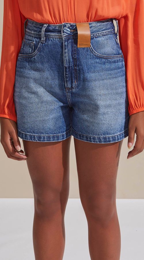 Shorts Maria.Valentina Five Pockets Com Etiqueta Jeans