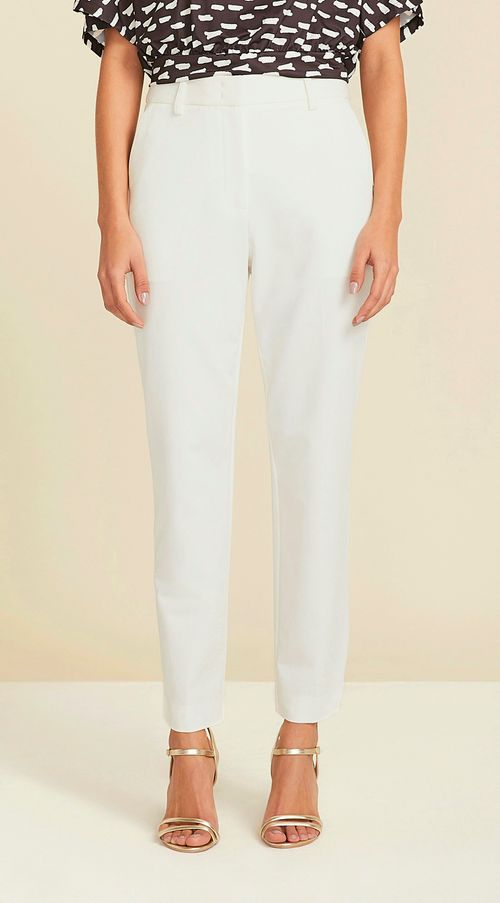 Calca Maria.Valentina Alfaiataria Cós Alto Bolso Faca Off White