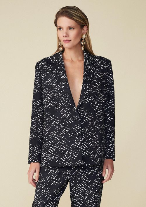 Blazer Maria.Valentina Alfaiataria Com Botões Preto