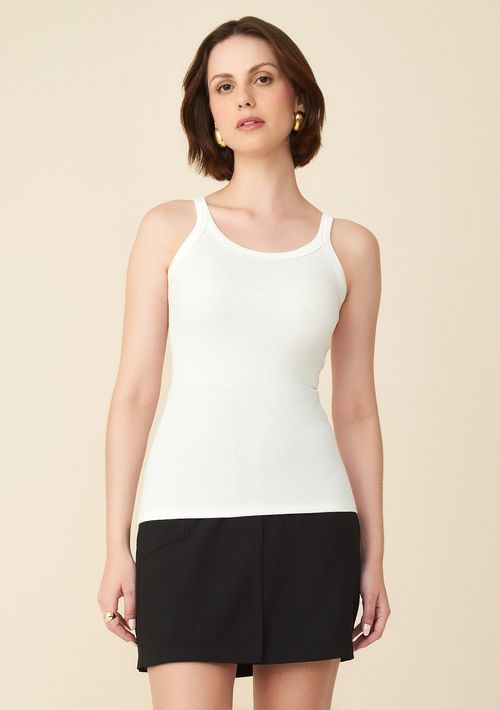 Regata Maria.Valentina Decote Redondo Básica Off White