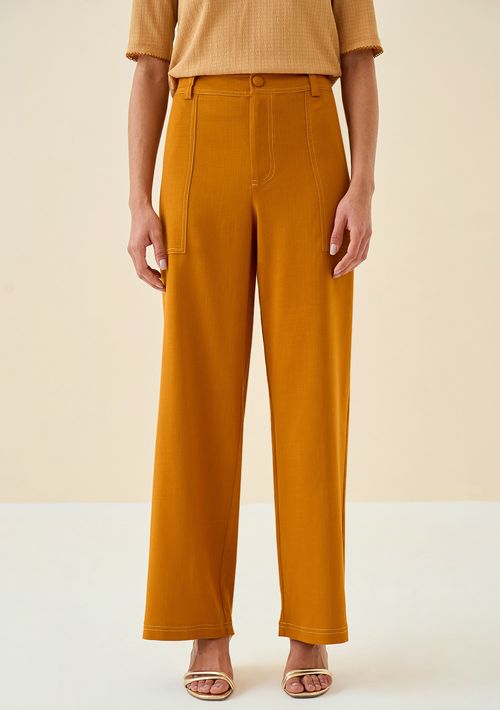 Calça Maria.Valentina Reta Alta Marrom