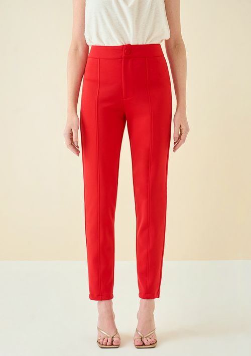 Calça Maria.Valentina Skinny Alta Vermelho