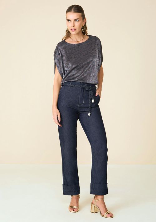 Calça Maria.Valentina Reta Alta Azul