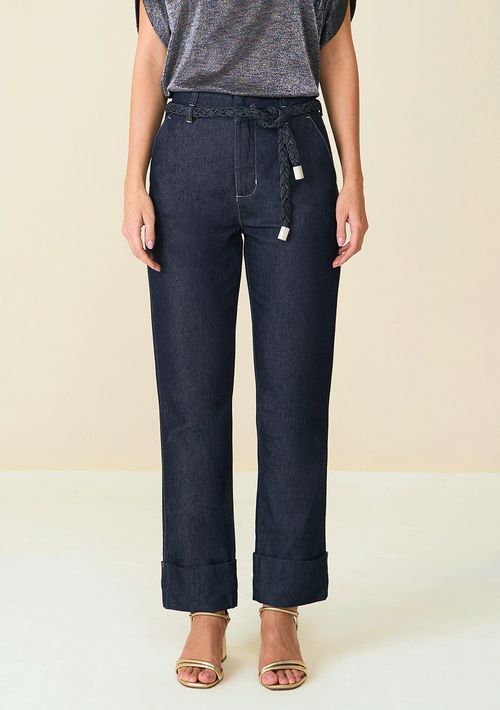 Calça Maria.Valentina Reta Alta Azul