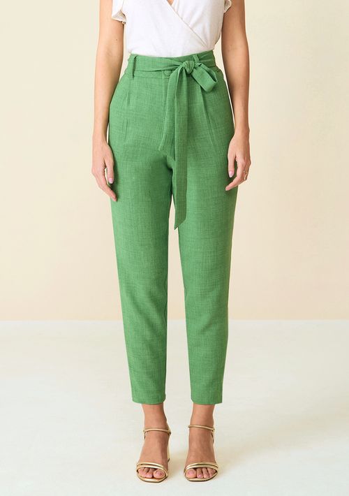 Calça Maria.Valentina Cenoura Alta Verde