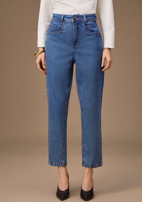 Calça Maria.Valentina Mom Alta Azul