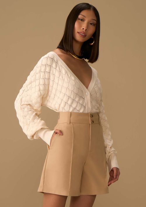 Shorts Maria.Valentina Reto Alta Bege