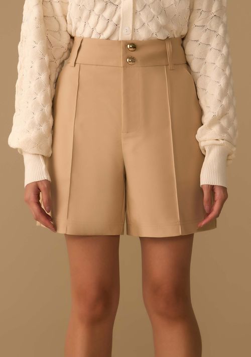 Shorts Maria.Valentina Reto Alta Bege