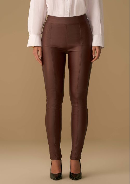 Calça Maria.Valentina Skinny Alta Marrom