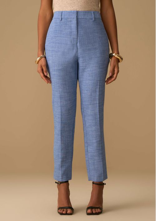 Calça Maria.Valentina Skinny Alfaiataria Cós Intermediário Com Bolso Azul
