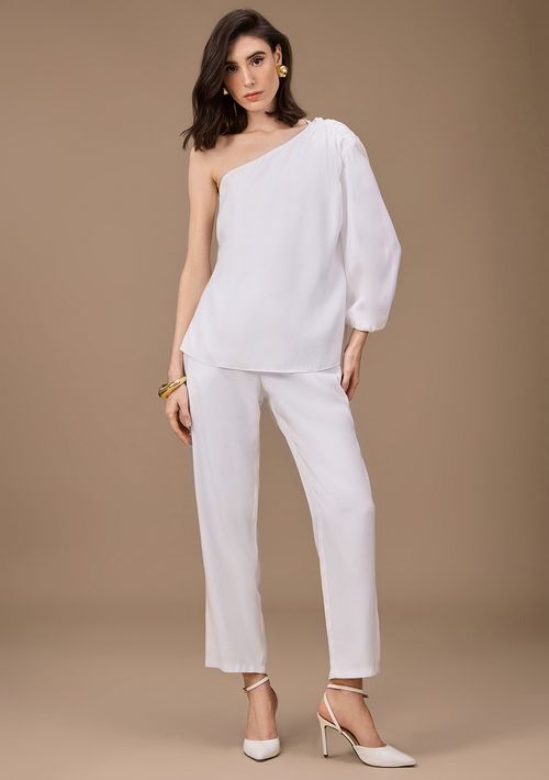 Calça Maria.Valentina Reta Alta Off White