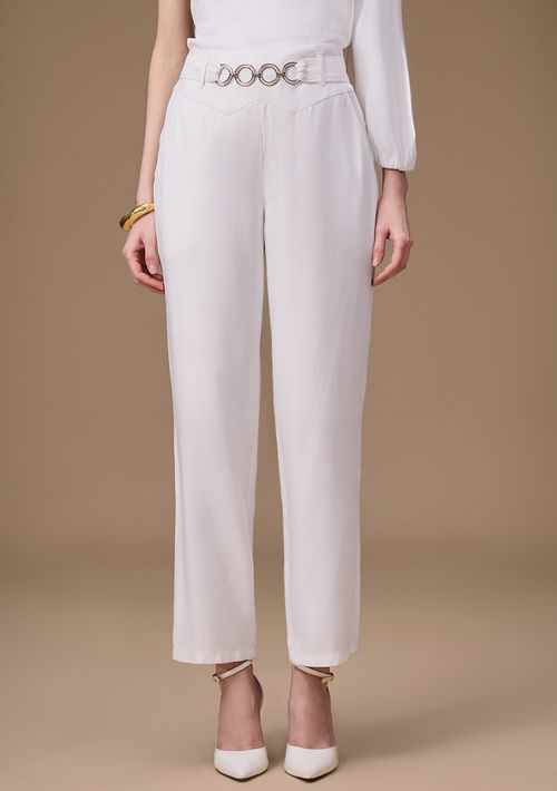Calça Maria.Valentina Reta Alta Off White