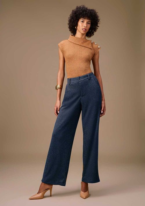 Calça Maria.Valentina Reta Alta Azul Escuro