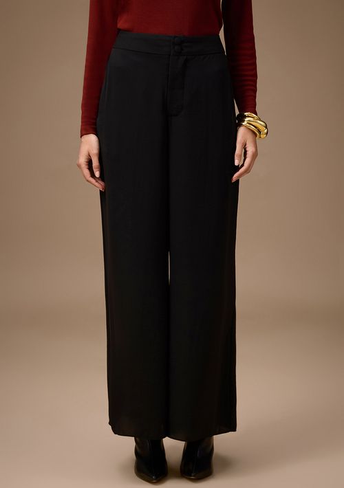 Calça Maria.Valentina Pantalona Alta Preto