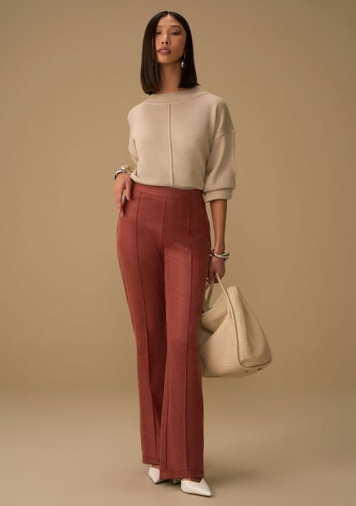 Calça Maria.Valentina Boot Cut Alta Rosa