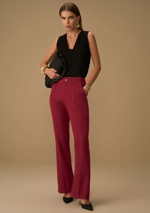 Calça Maria.Valentina Boot Cut Alta Bordo