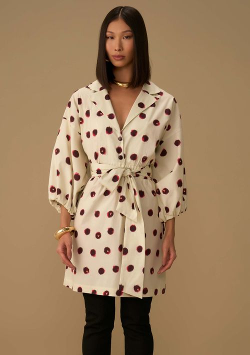 Vestido Maria.Valentina Ajustado Decote V Manga Longa Curto Bege