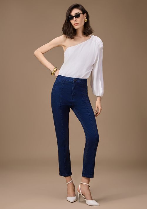 Calça Maria.Valentina Cigarrete Alta Azul