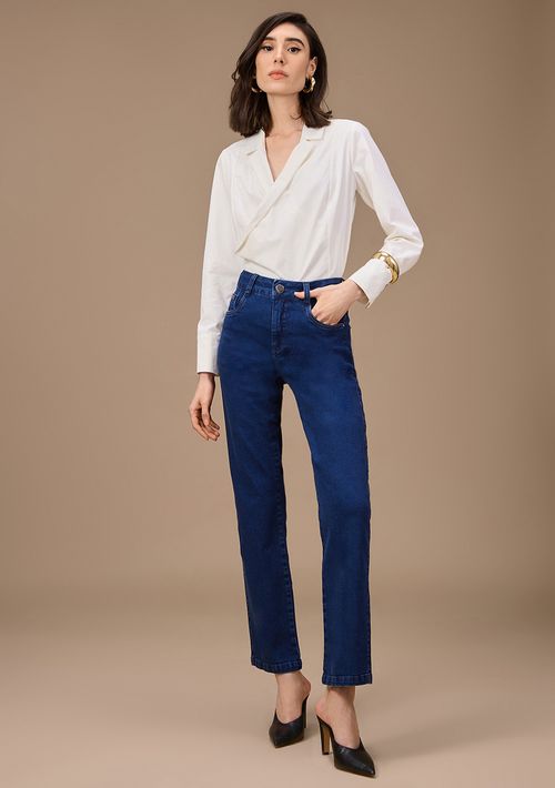 Calça Maria.Valentina Reta Alta Azul