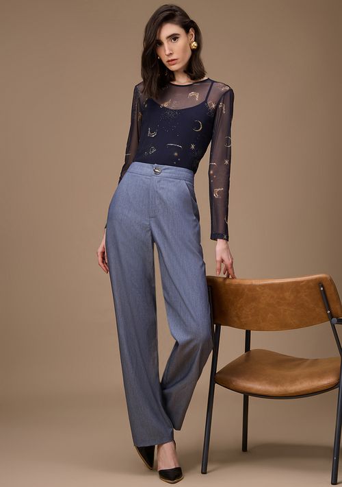 Calça Maria.Valentina Reta Alta Azul