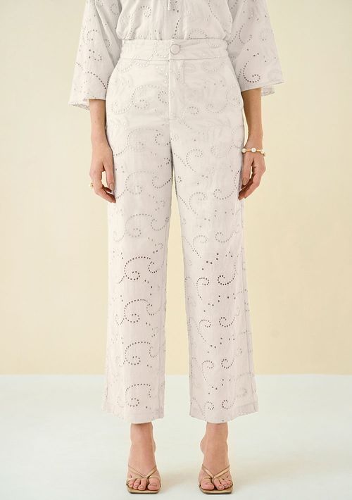 Calça Maria.Valentina Reta Alta Off White