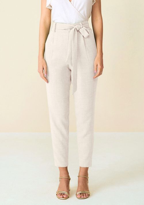 Calça Maria.Valentina Cenoura Alta Off White