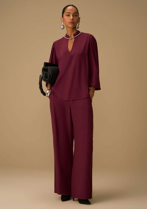 Calça Maria.Valentina Pantalona Alta Roxo
