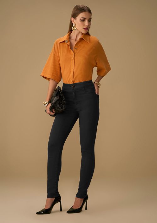 Calça Maria.Valentina Skinny Alta Preto