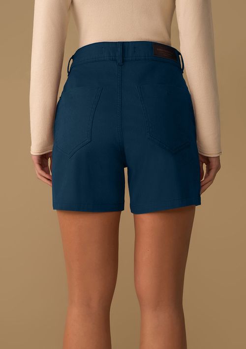 Shorts Maria.Valentina Reto Média Azul Escuro