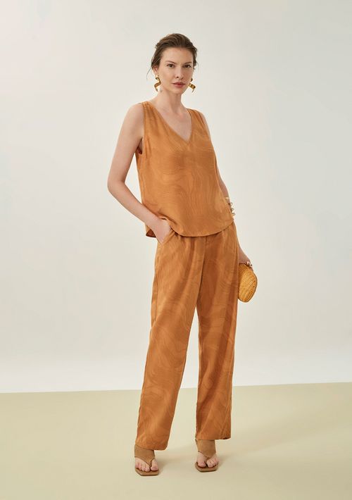 Calça Maria.Valentina Reta Alta Marrom