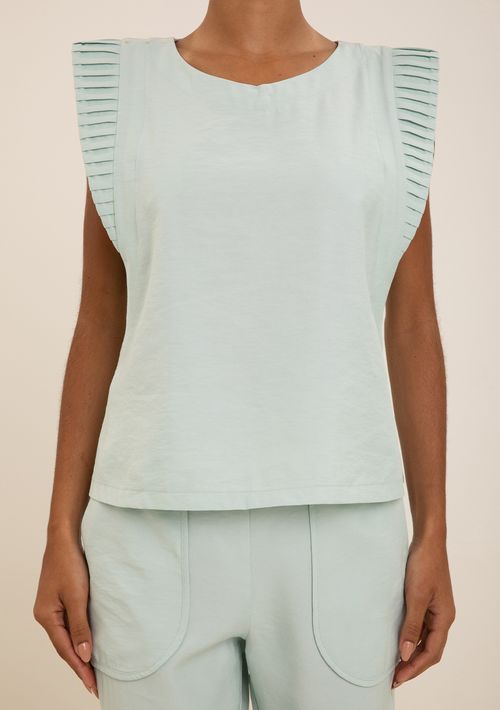 Regata Maria.Valentina Solta Decote Careca Padrão Azul