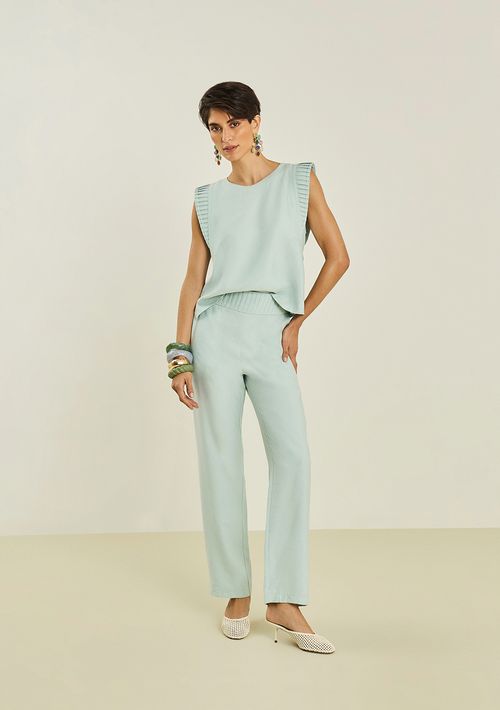 Calça Maria.Valentina Cenoura Alta Azul