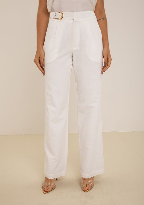 Calça Maria.Valentina Reta Alta Off White