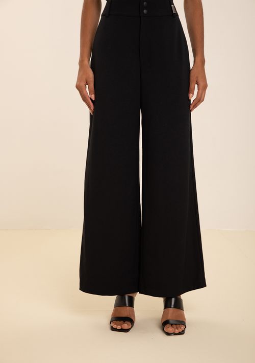 Calça Maria.Valentina Pantalona Alta Preto